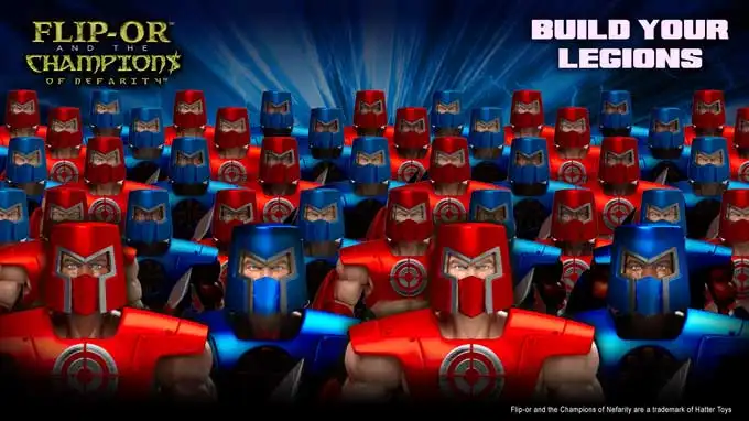 Rows of red Tarjayy Guards and blue Walmaria Guards in army-building artwork