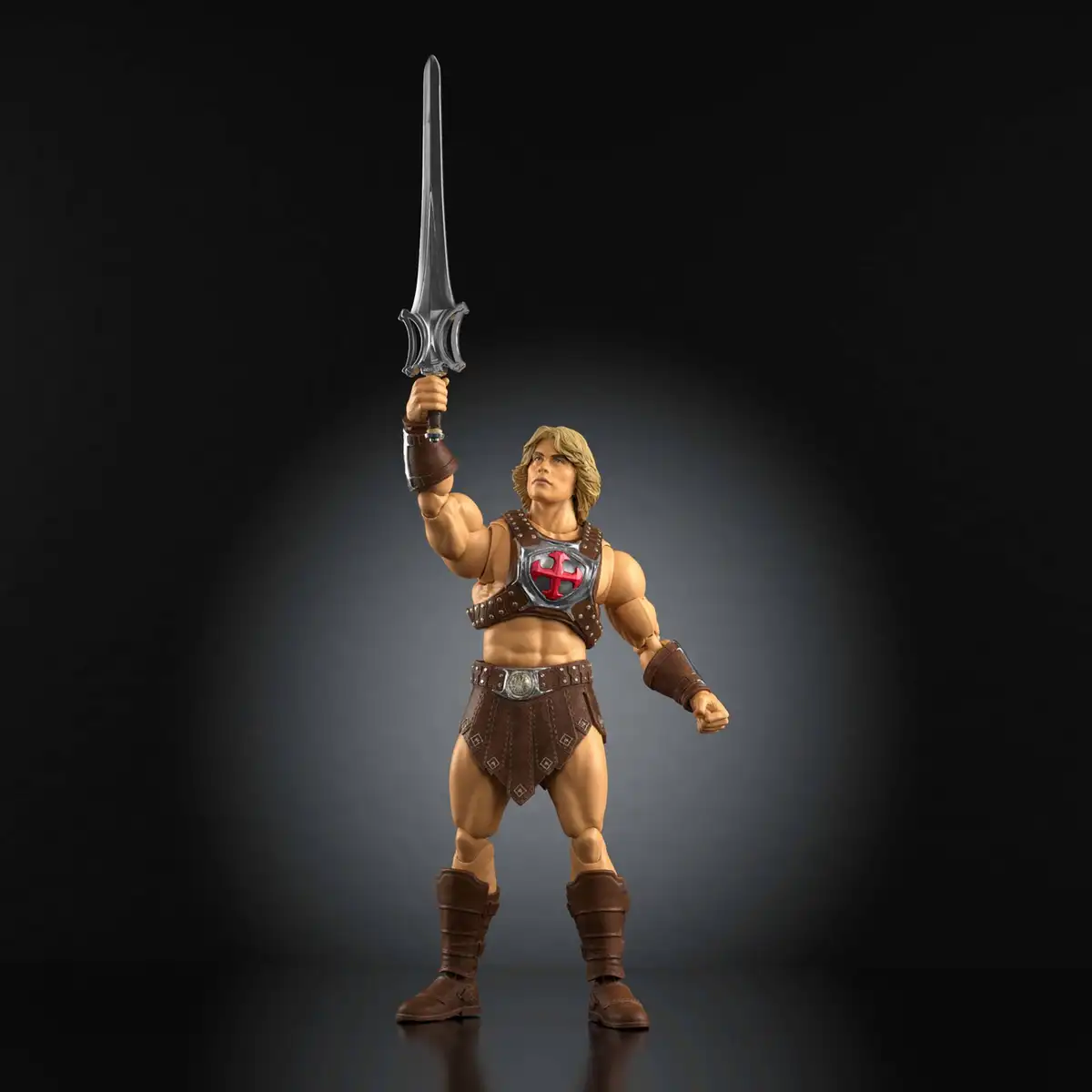 MOTU Chronicles Version 2 He-Man raising Power Sword overhead