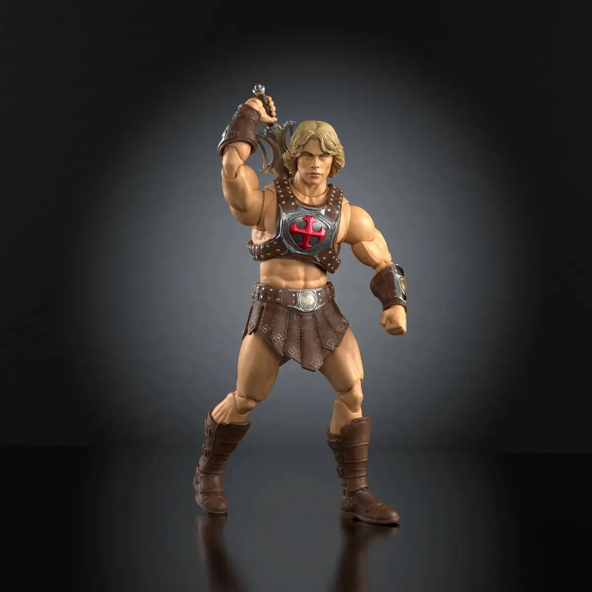 MOTU Chronicles Version 2 He-Man close look at face and chest harness