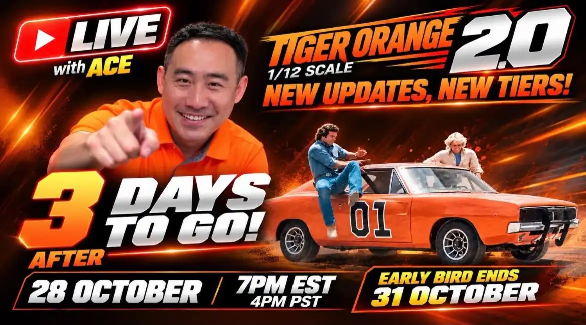 Ace livestream announcement for Tiger Orange 2.0 on October 28