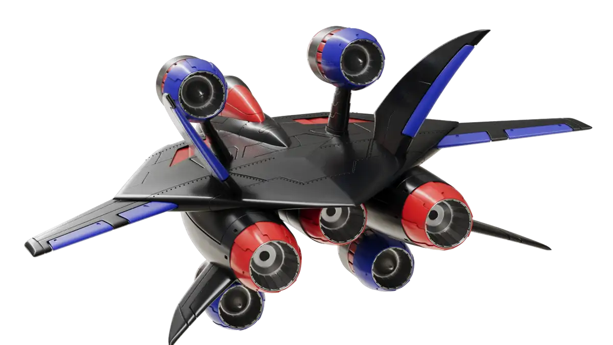Underside render of Turbokat with engine assemblies repositioned
