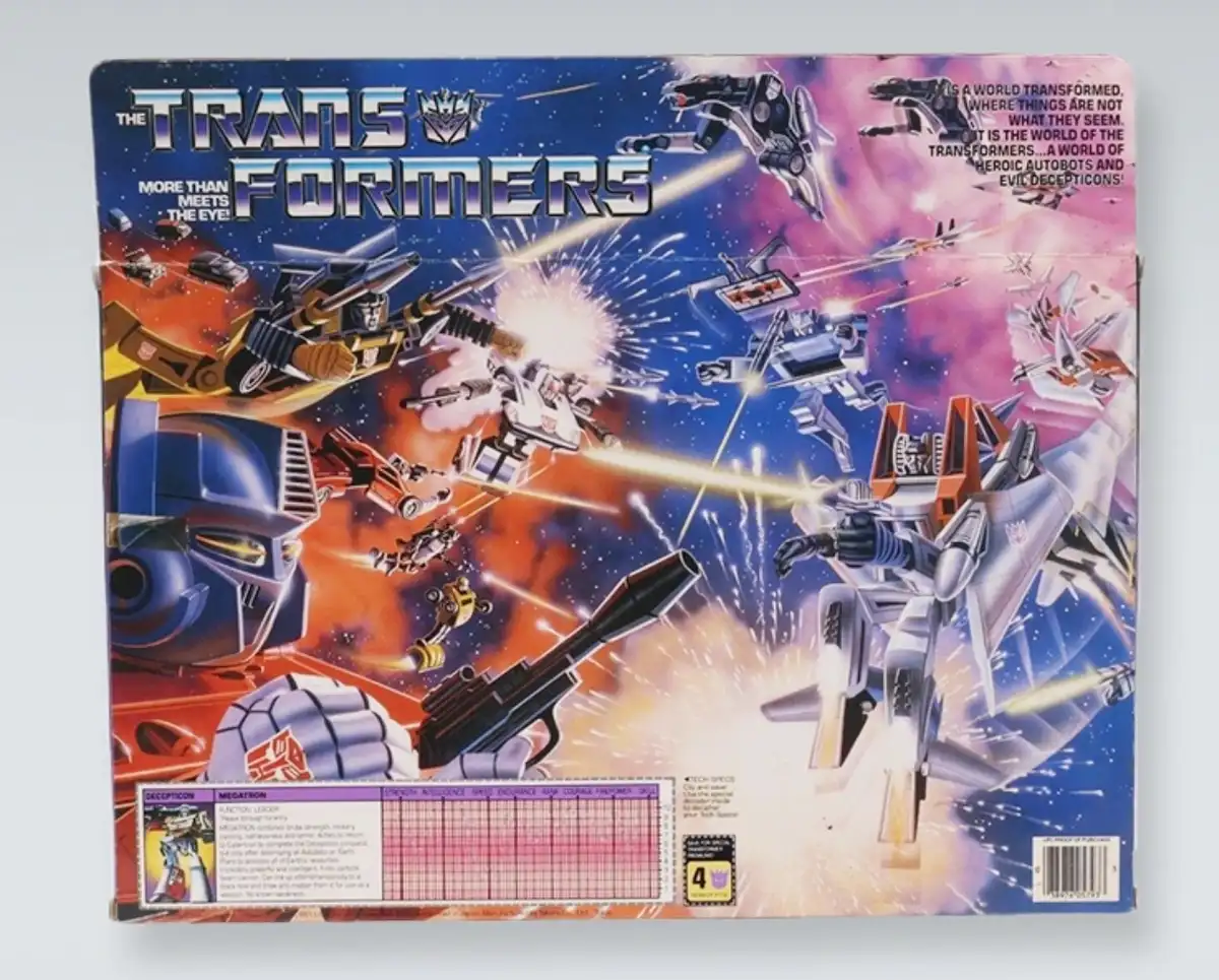 Original Generation 1 Transformers megatron vintage cardback
